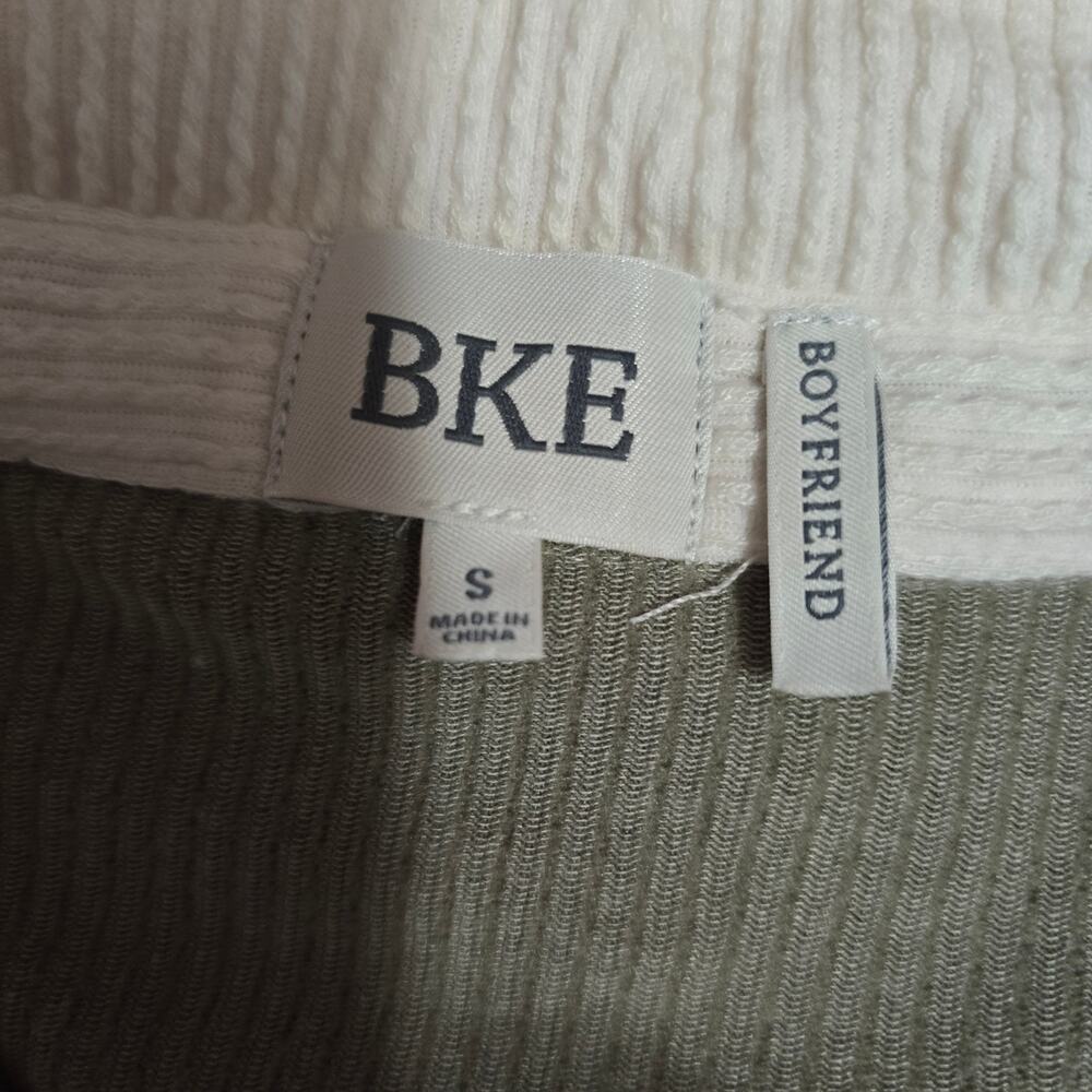 BKE Oversized Colorblock Zip Up Shacket Size Small - Picture 4 of 6